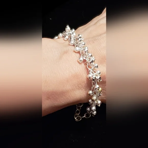 NEW Sterling Silver Stamped Bracelet, Beautiful White Silver, Intricate Design. - Picture 7 of 7